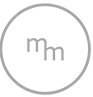 logo firmy koło z napisem mm