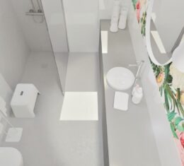 projekt łazienki - KWIATY